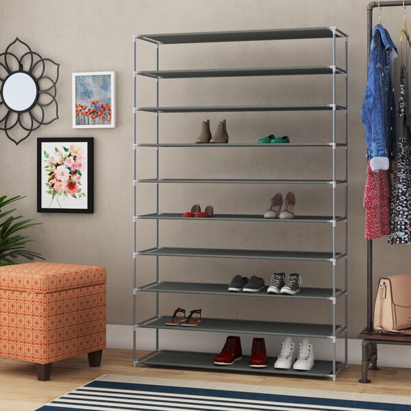 4 Tier Shoe Rack Shoe Tower Shelf Shoe Storage Organizer Cabinet Holds 16 pairs 