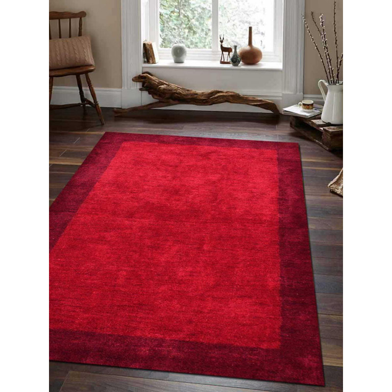 Latitude Run Aaella Handmade Hand Knotted 8 X 10 Silk Red Area Rug Wayfair
