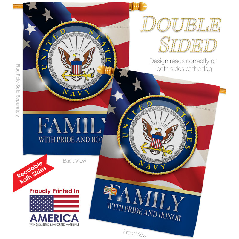 Breeze Decor 2 Piece Us Armed Forces Family Honor Impressions Decorative 2 Sided Polyester 40 X 28 In House Flag Set Wayfair