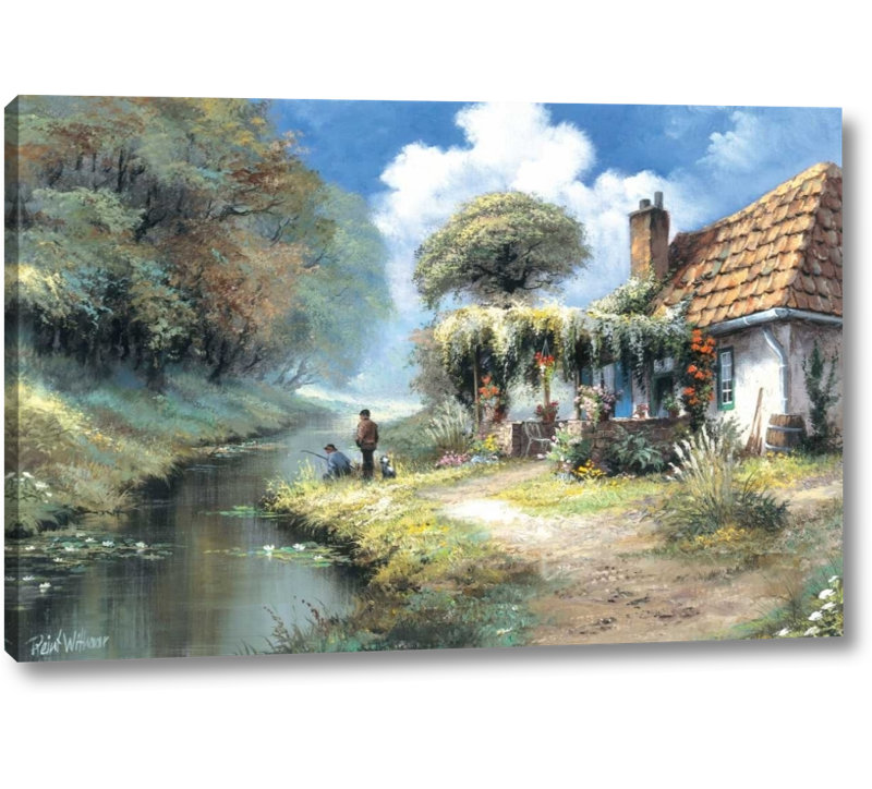 Charlton Home Fishing Men By Reint Withaar Giclee Art Print On