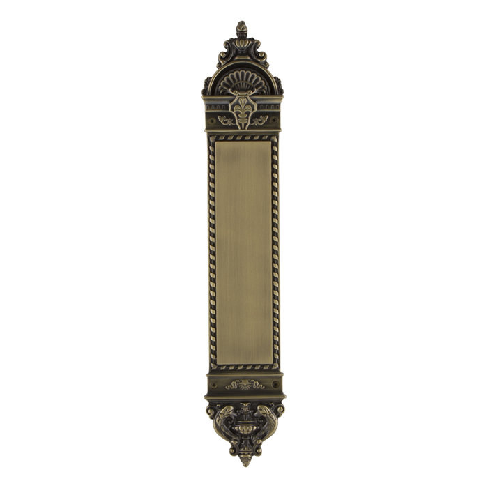 Door Push Plate Vintage Victorian Style Bronze Hardware Restoration Hardware