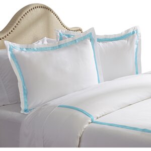 Bordered 600 Thread Count 3 Piece Duvet Cover Set