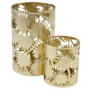 Classic Trend Terrazzo 2 Piece Stainless Steel Lantern Set