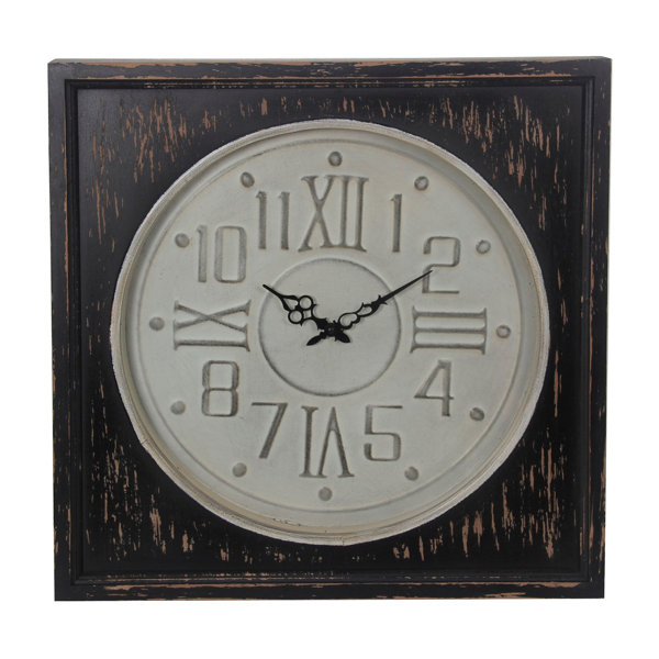 30 Inch Black Metal Wall Clock Wayfair
