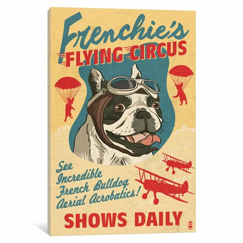 East Urban Home Frenchie S Flying Circus Vintage Advertisement