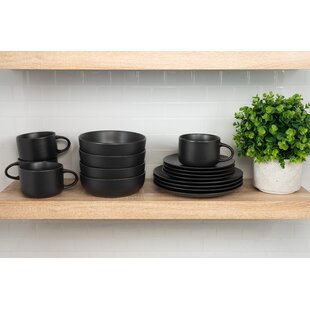 Black/Pink/Green Ceramic Seasoning Dishes with Handle Set Set of 4 