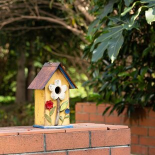 *NEW* WEATHERED WOODEN BIRD HOUSE IN FABULOUS COLORS 