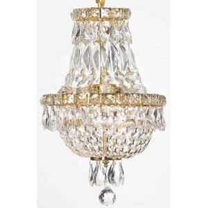 Charvi 3-Light Glass Empire Chandelier