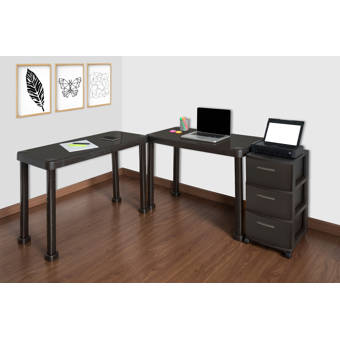 17 Stories Daum Reversible L Shape Standing Desk Wayfair