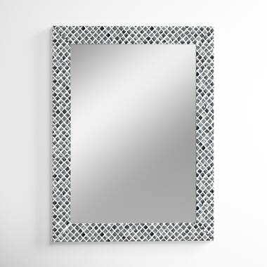 Miroir Forme de Cercle Hawai rotin Style Nordique Color Rose 52x52x2 cm. Black Velvet Studio