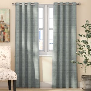 Bradner Solid Max Blackout Thermal Grommet Single Curtain Panel