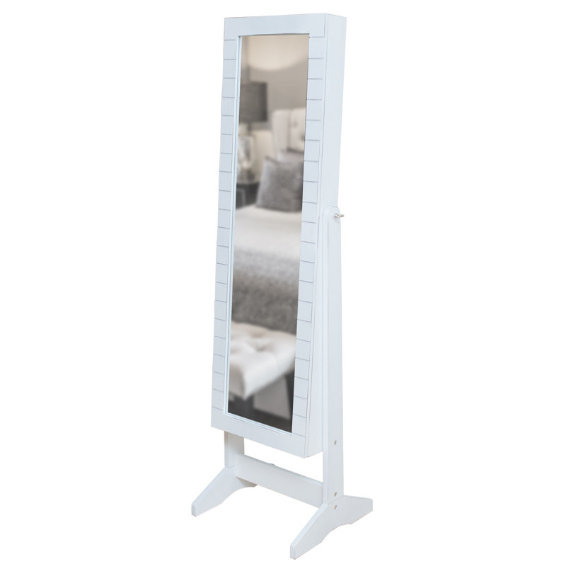 Highland Dunes Armoire A Bijoux Avec Miroir Shiplap Psyche Enedina