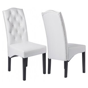 Cassis Tufted Upholstered Parsons Chair In White (Set Of 2) By Red Barrel Studio