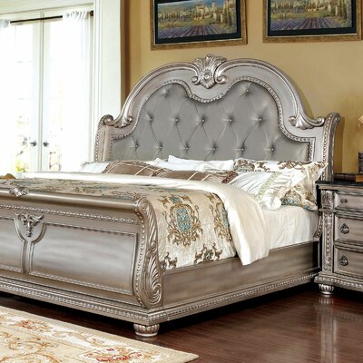 Jeremiah Upholstered Standard Bed Astoria Grand Size: Queen, Color: Champagne