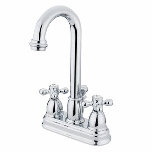 Centerset Bathroom Faucet with Double Cross Handles