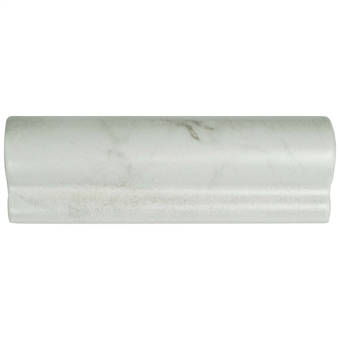 Elitetile Karra Carrara 6 X 6 Glossy Ceramic Mudcap Tile Trim In White Gray Wayfair