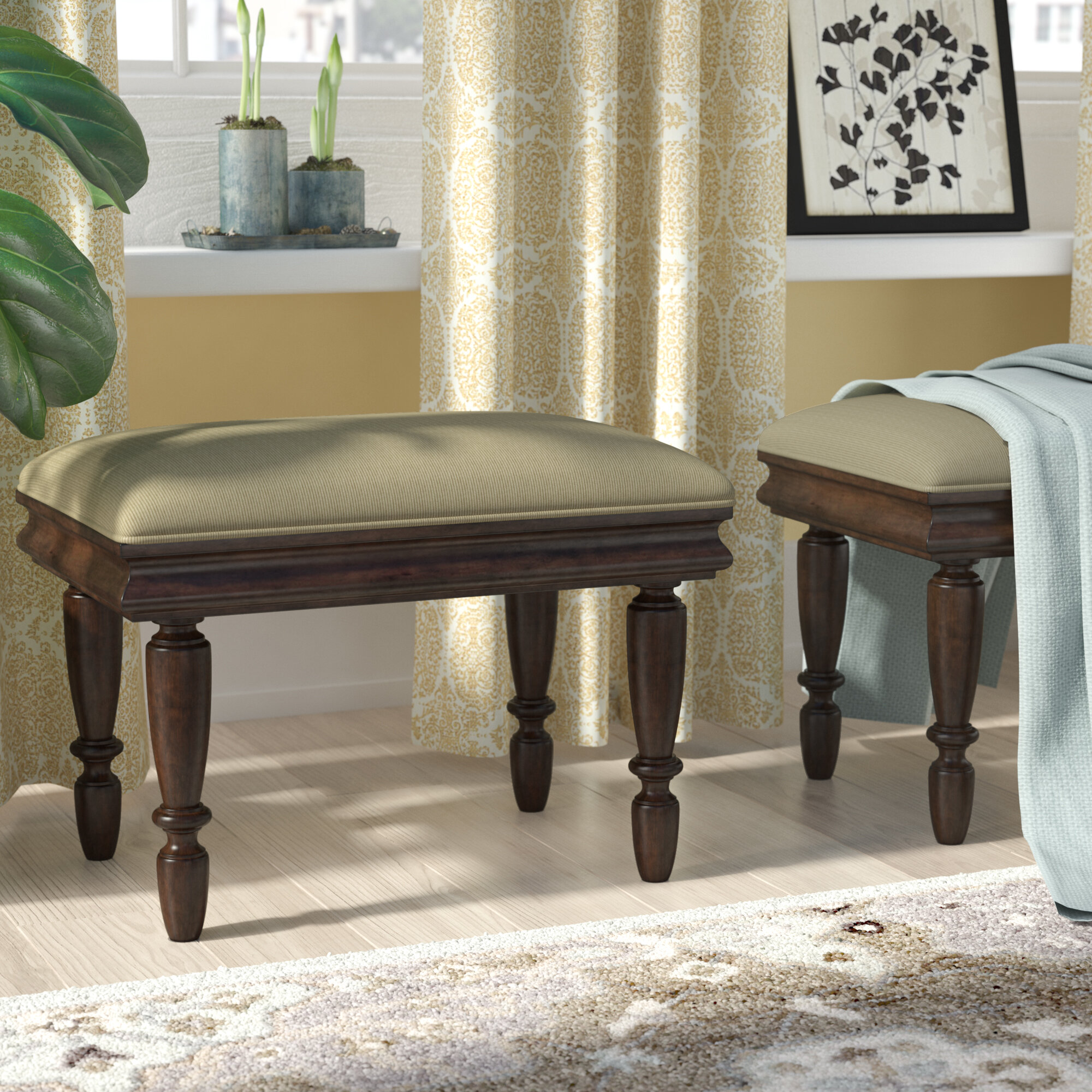 Astoria Grand Warlick Upholstered Vanity Stool Reviews Wayfair