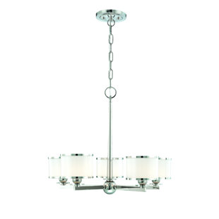 Go to store & view more images Belhaven 5-Light Shaded Chandelier by Latitude Run