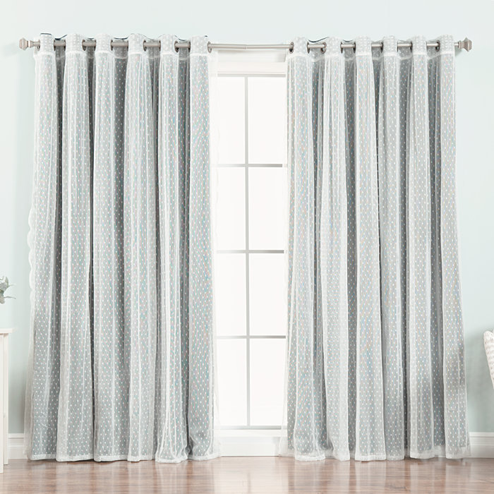 Granados Polka Dot Blackout Grommet Curtain Panels Reviews