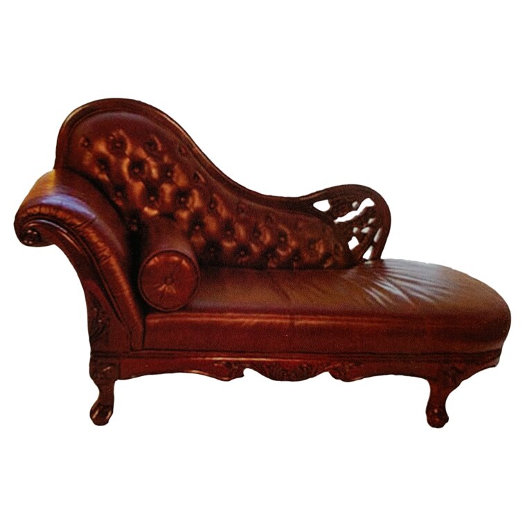 Uitstekend Machu Picchu Paleis Bloomsbury Market Paskenta Tufted Genuine Leather Armless One Left-Arm  Chaise Lounge | Wayfair