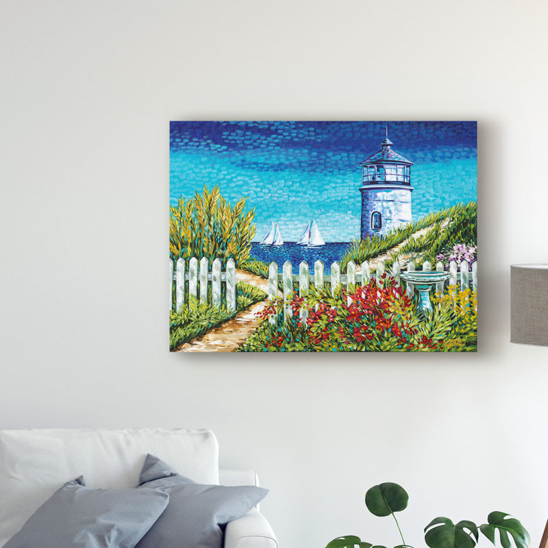 East Urban Home Lighthouse Retreat I Acrylic Painting Print On