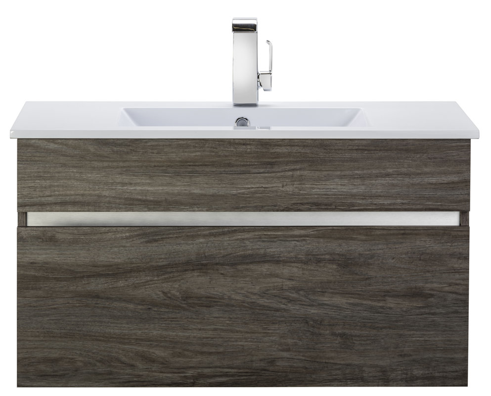Cutler Kitchen Bath Ivory Floating 36 Single Bathroom Vanity Ivory Floating 36 Single Bathroom Vanity