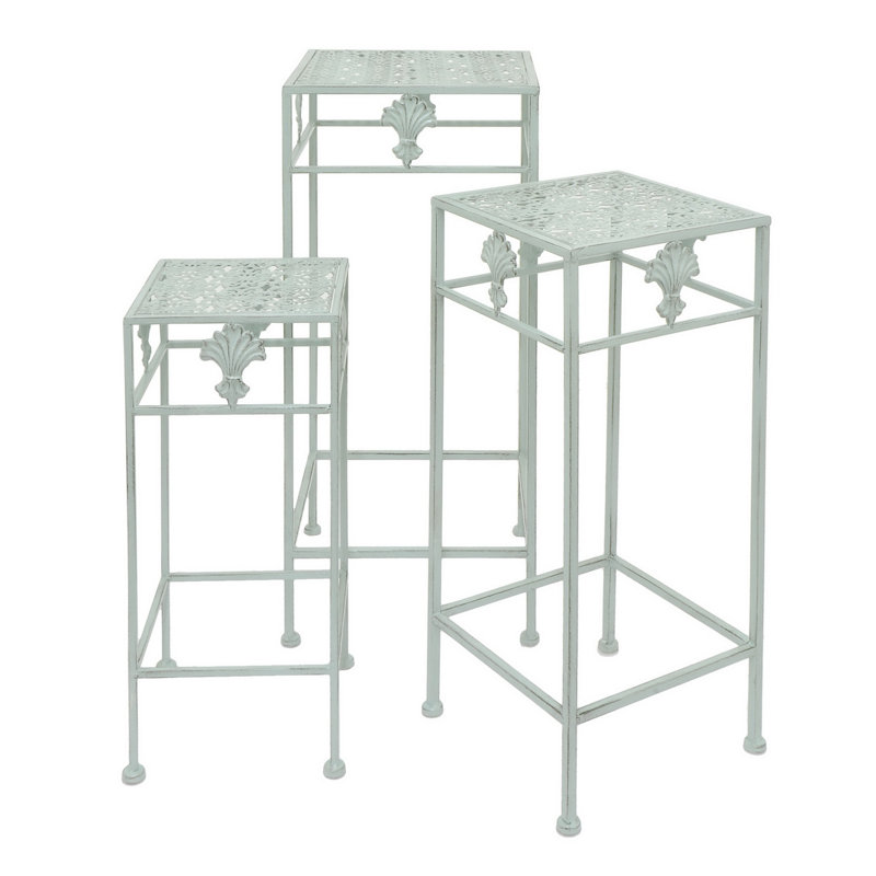 One Allium Way Berthold Metal 3 Piece Nesting Plant Stand Set Wayfair