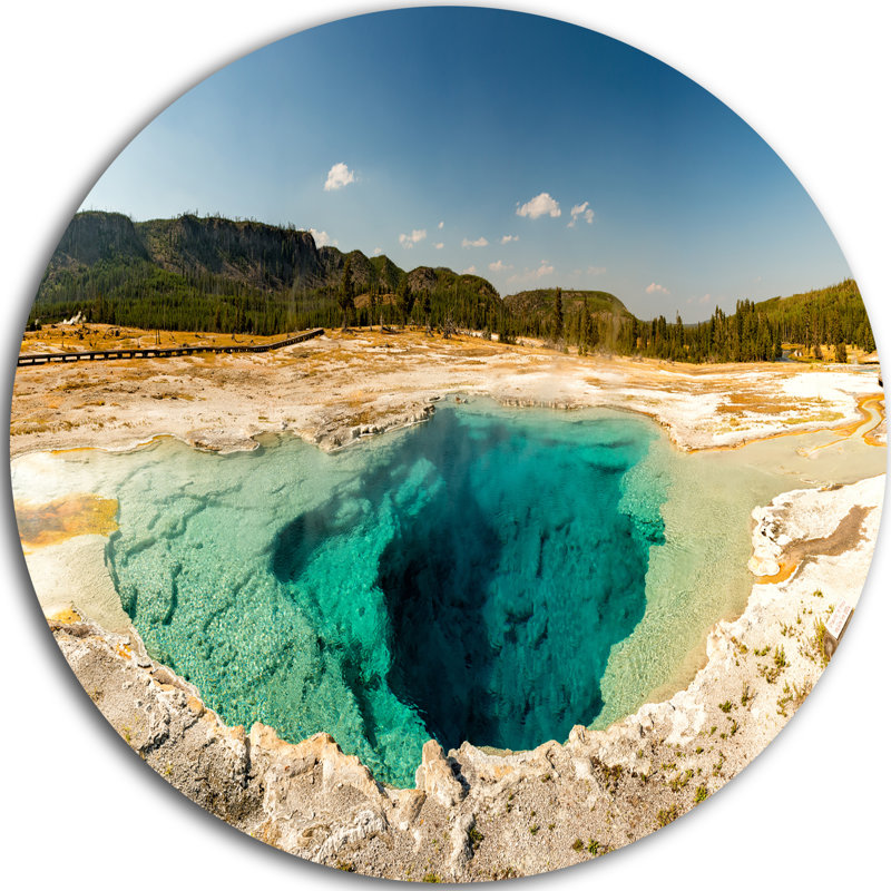 Designart Yellow Stone Pool Panorama Photographic Print On Metal Wayfair