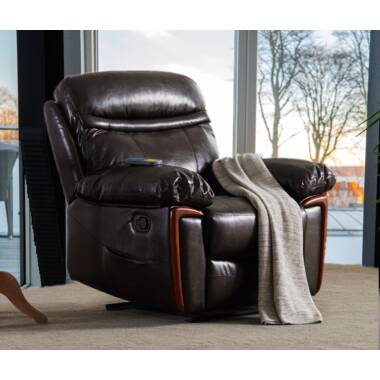 reclining heated full body massage chair andover mills fabric