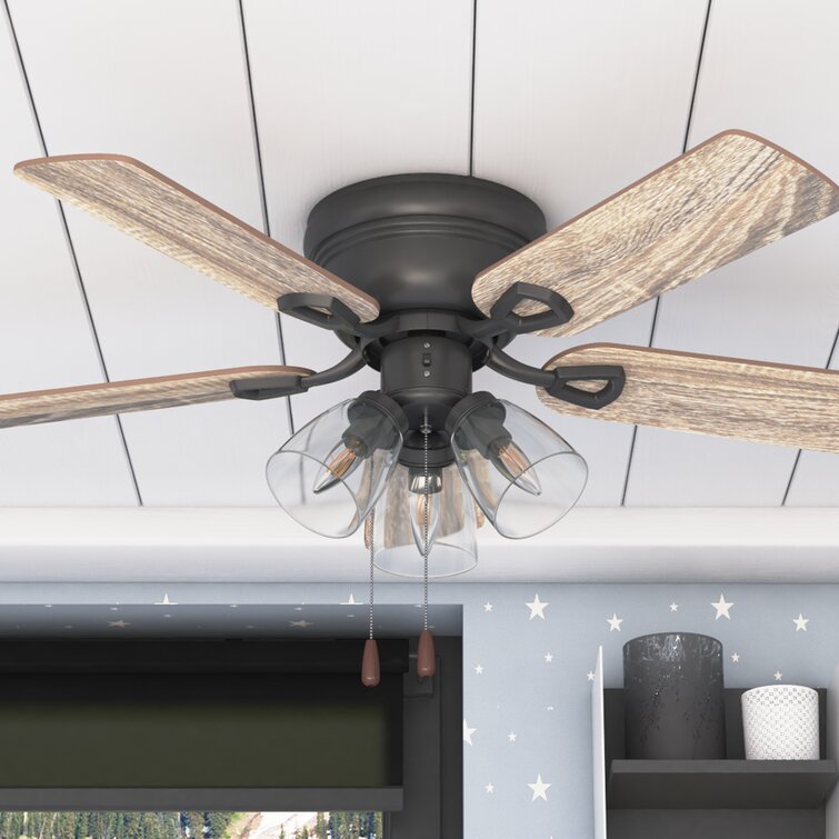 farmhouse hugger ceiling fan with light