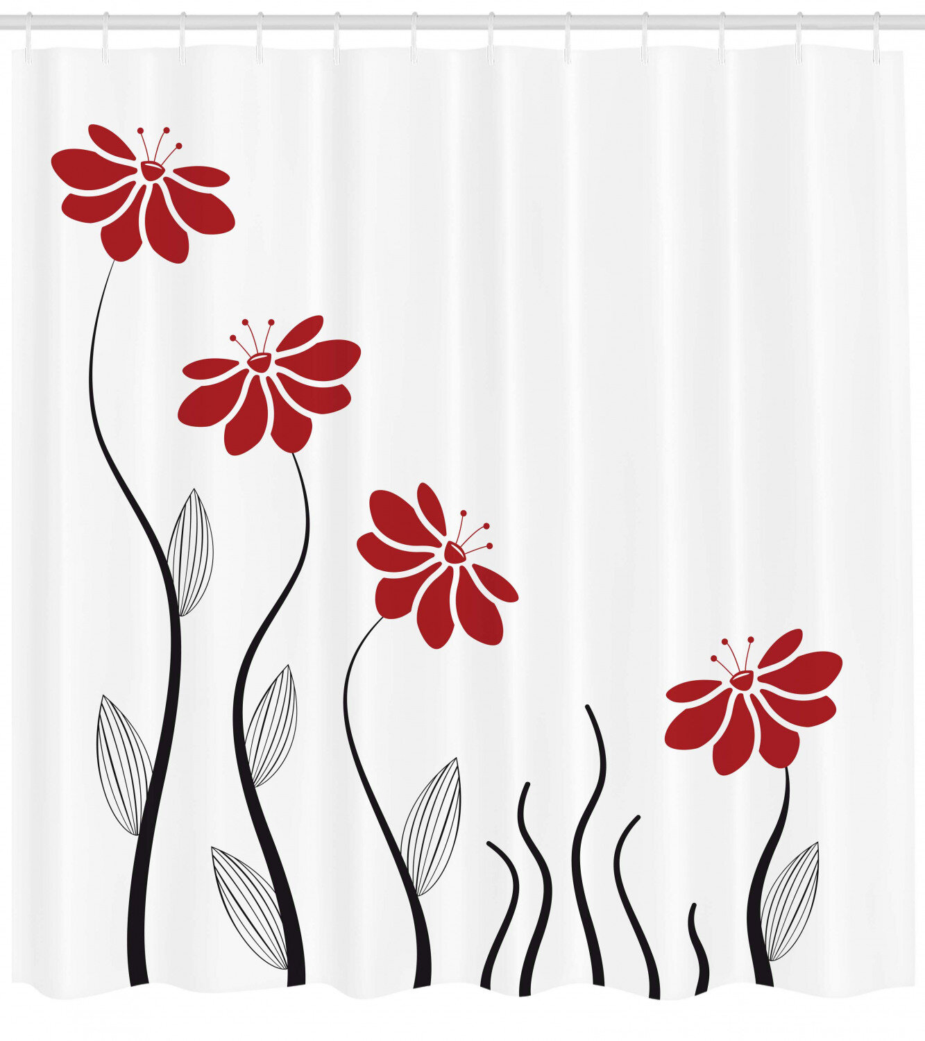 Winston Porter Nielsen Petals With Striped Leaves and Lines Modern ...