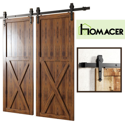 Arrow Standard Double Barn Door Hardware Kit Homacer Track Length 84 in