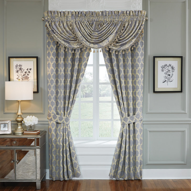 Croscill Nadia Damask Rod Pocket Curtains Drapes Wayfair