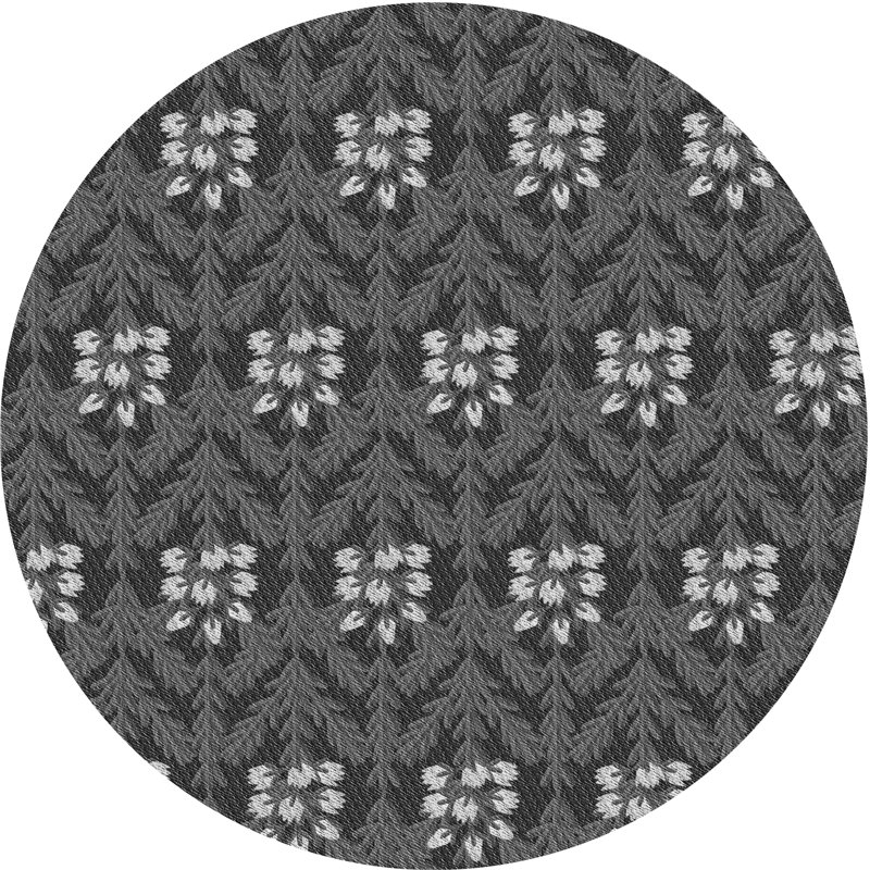 East Urban Home Kimo Floral Wool Gray Black Area Rug Wayfair