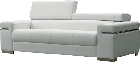 white pleather couch