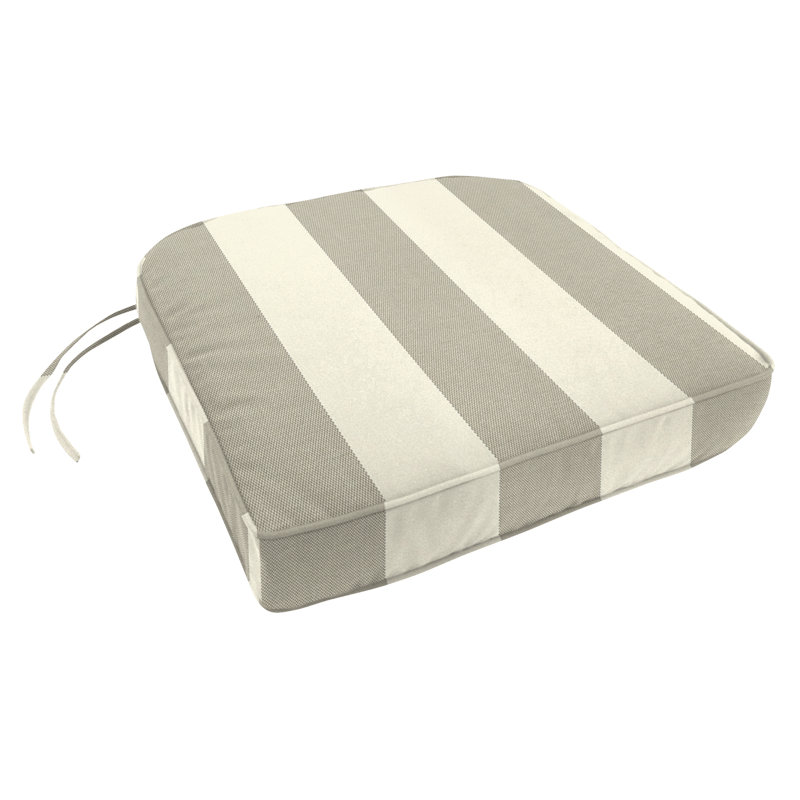 Easy Way Products Double Piped Indoor Outdoor Sunbrella Contour Chair Cushion With Ties And Zippered Perigold