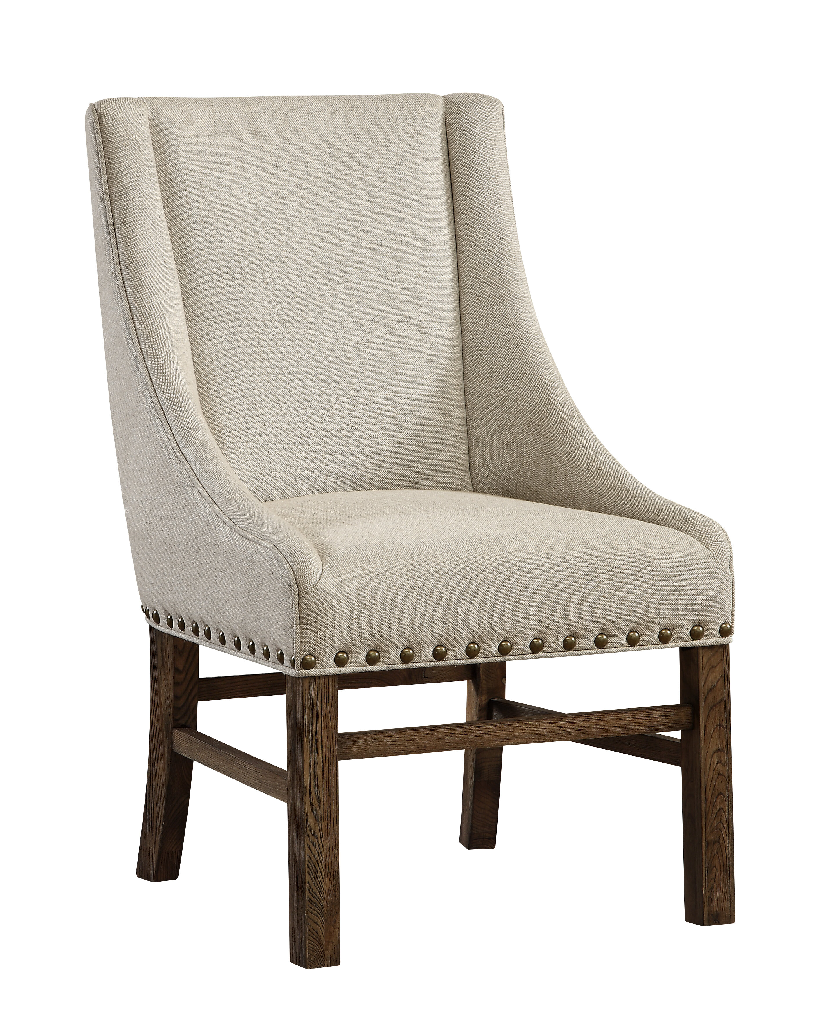 oatmeal wingback chair