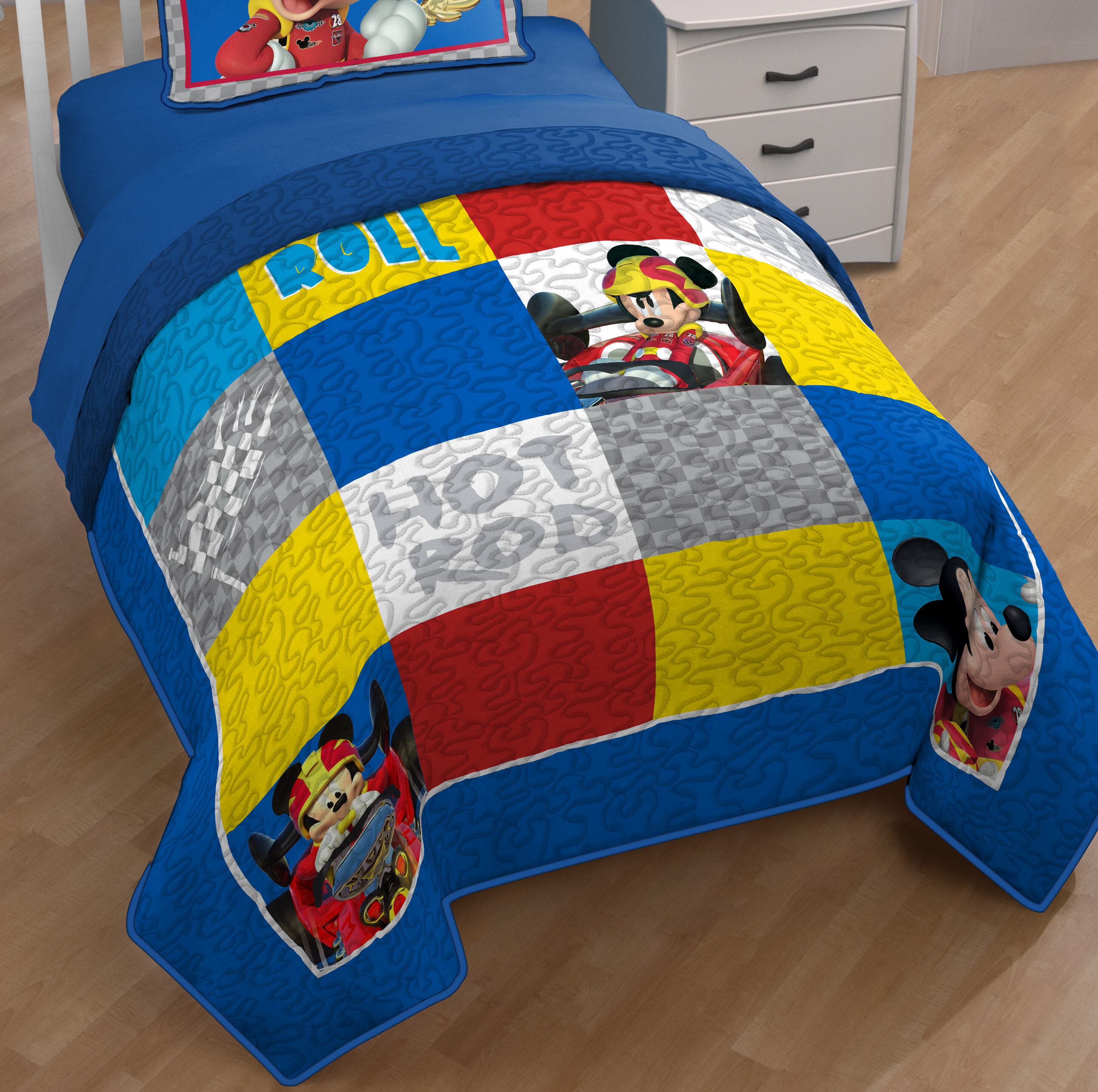 Mickey Mouse Clubhouse Roadster Racer Single Reversible Quilt