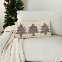 Holiday Lane Gray Rectangular Christmas Tree Decorative Pillow Holiday Lane Gray Rectangular Christmas Tree Decorative Pillow