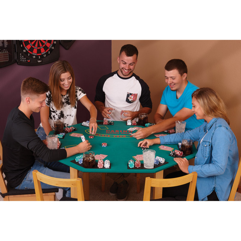 Gld Products Fat Cat Half Fold Poker Table With Accessories