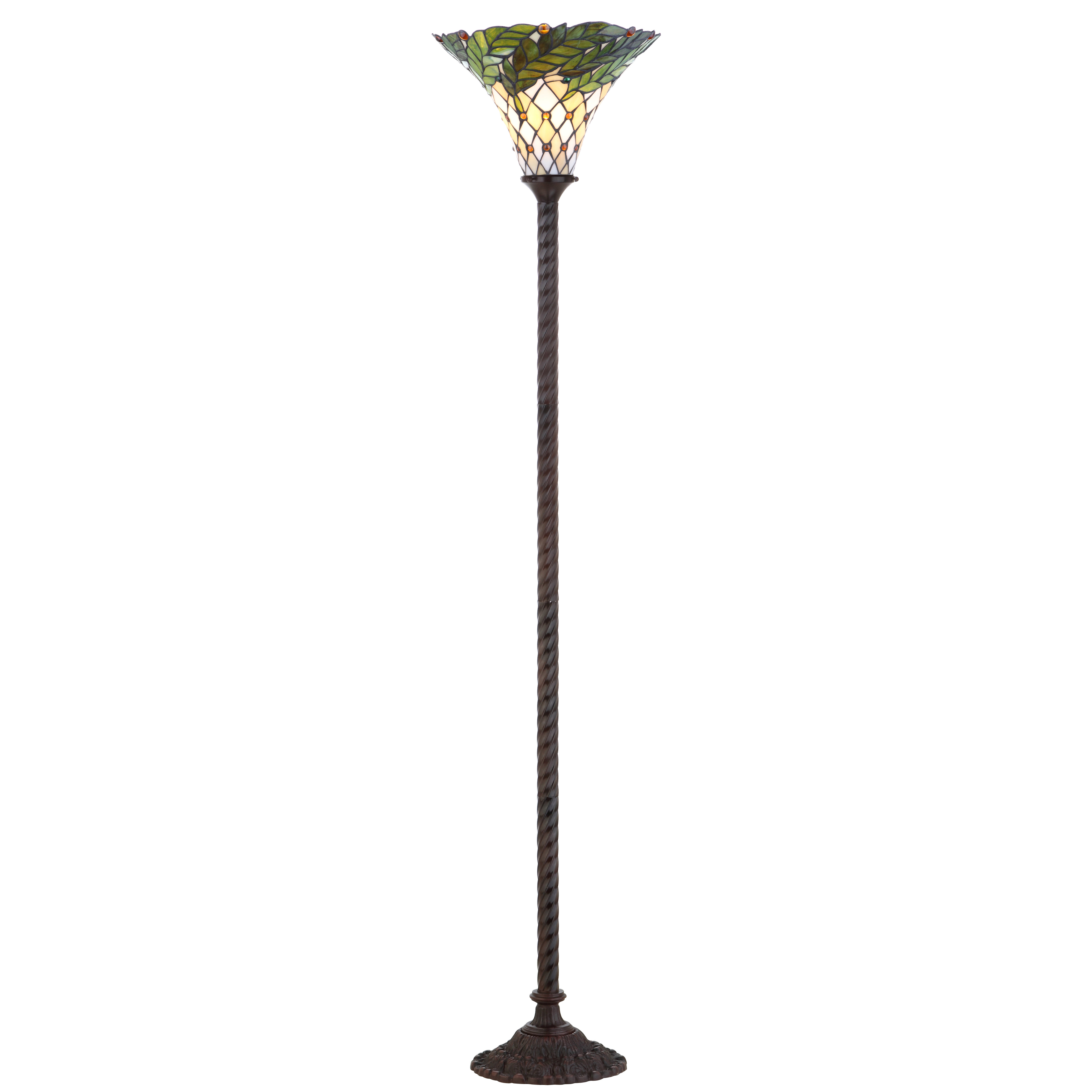 stained glass torchiere floor lamp