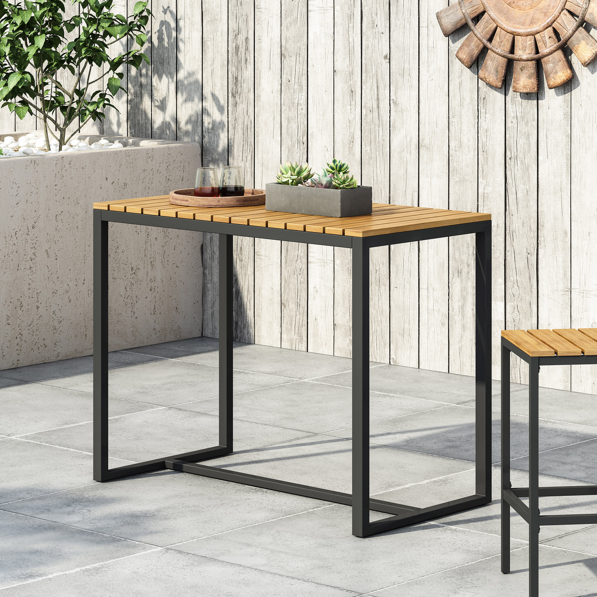 industrial outdoor bar table