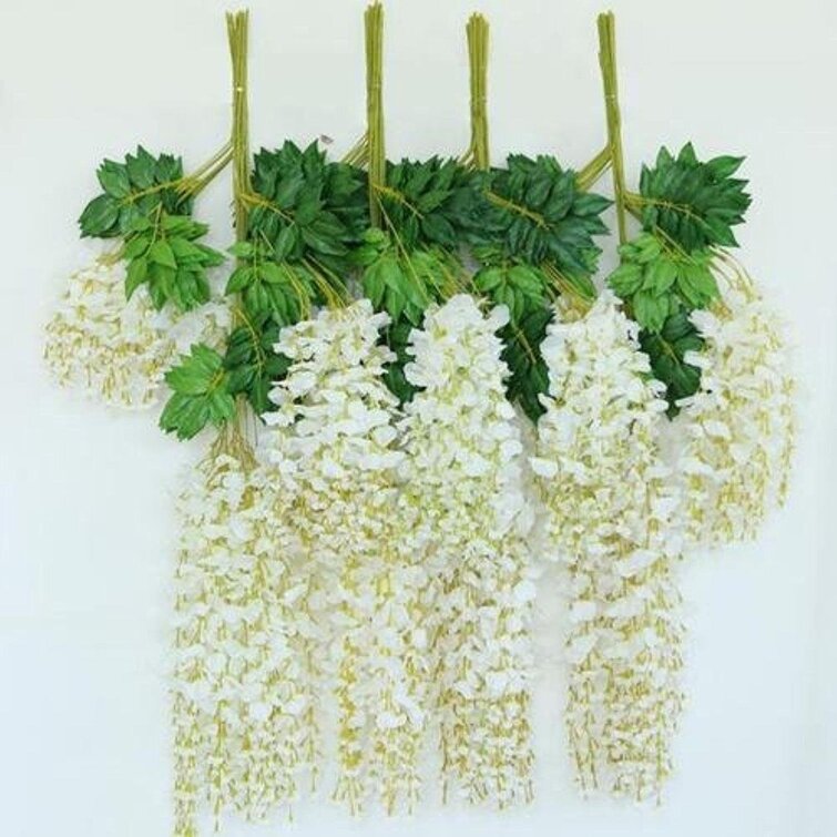 12x Artificial Wisteria Fake Hanging Flower Plant Vine Wedding Garden Decor NEW 