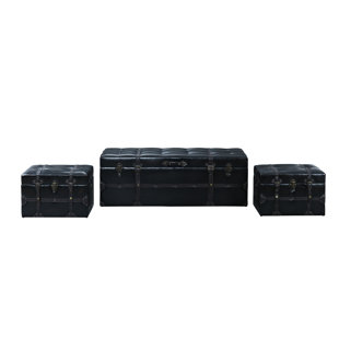 Go to store & view more images Hancox Faux Leather Upholstered Storage 3 Piece Accent Chest Set by 17 Stories