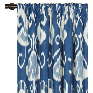 Ceylon Ikat Semi-Sheer Rod Pocket Single Curtain Panel