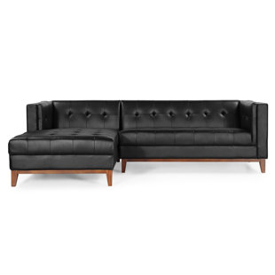 Extra Deep Leather Sectional Wayfair Quickview