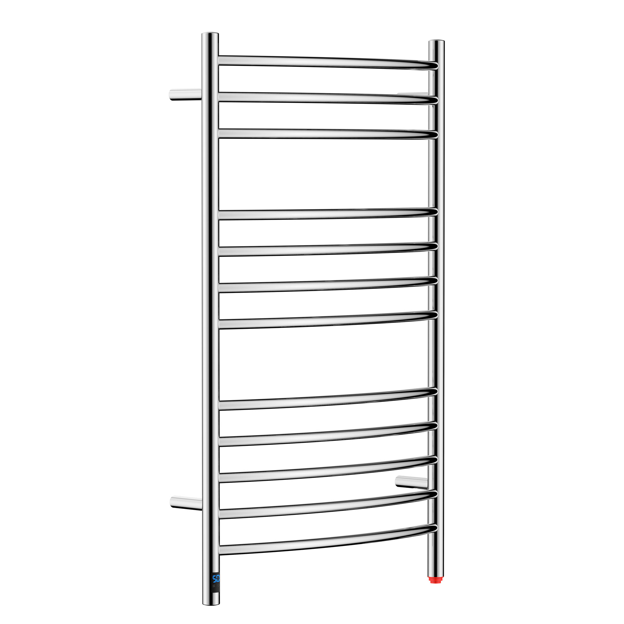 Chester Electric Stainless Steel Towel Rail Bathroom Heater Heated Towel Rail Mirror Polished Finish 
