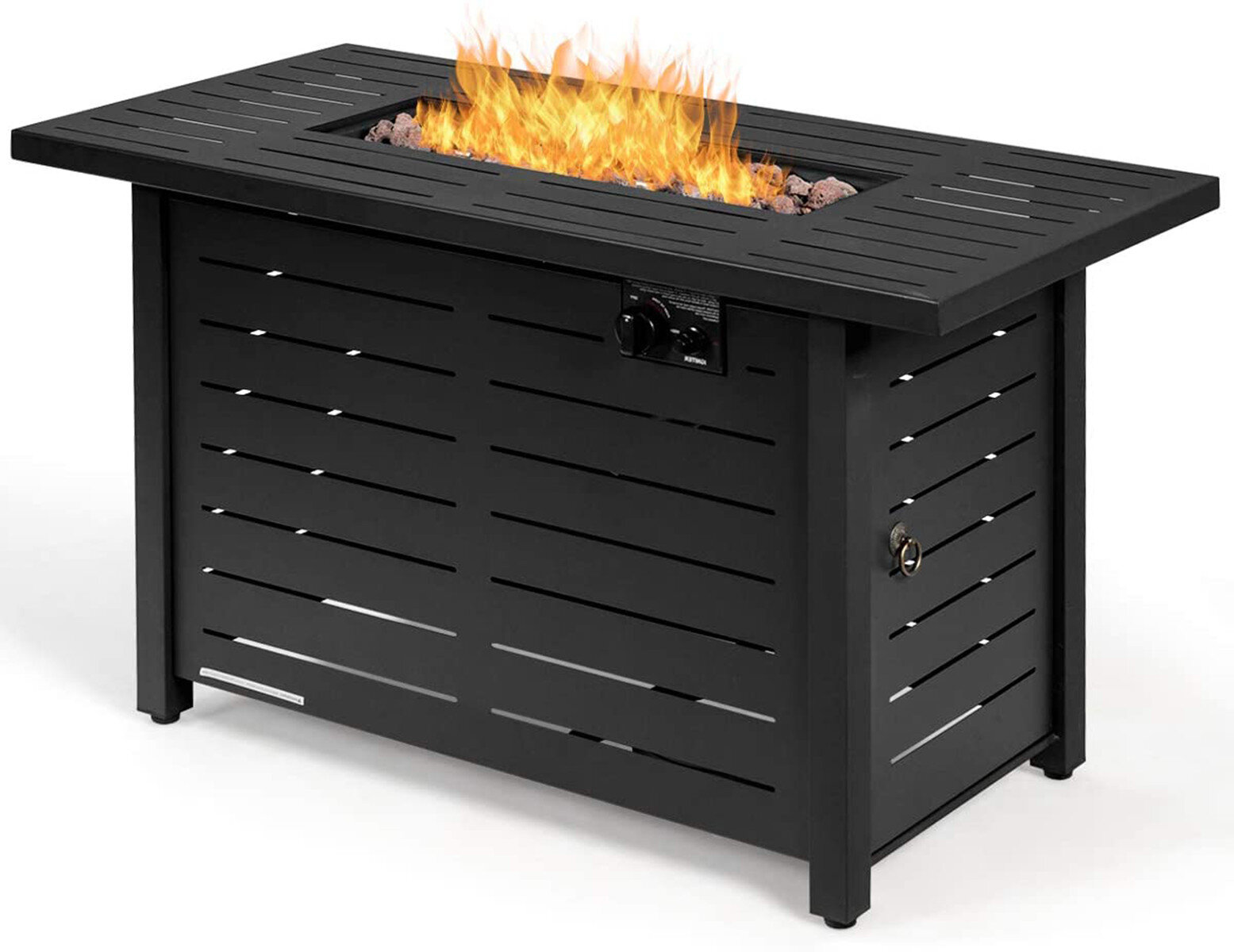 Shoppingwill Inc Stainless Steel Propane Fire Pit Table Reviews Wayfair