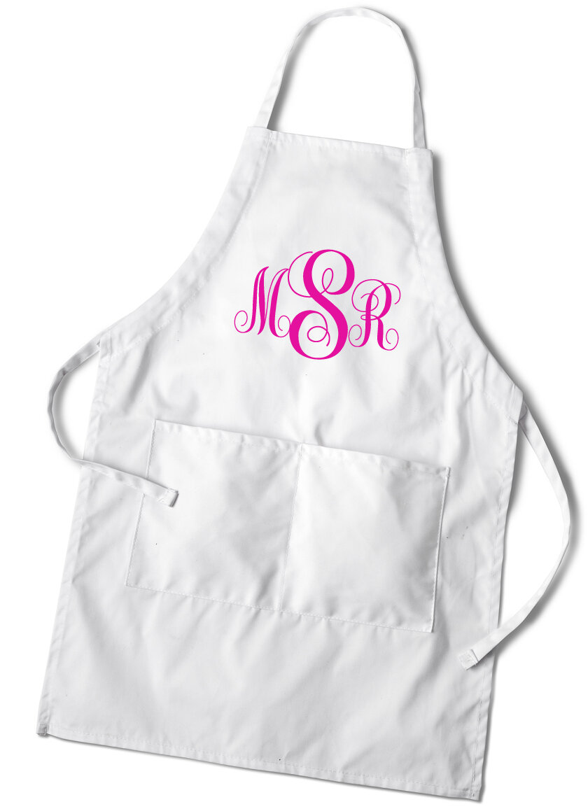 monogrammed aprons