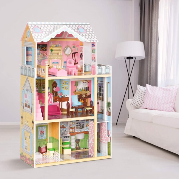 ROBOTIME Doll House Kit DIY Miniature Room Model Kits With Furniture and LED For Adult and Girl As Creative Gifts Teens to Build a Music Bar